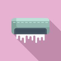 Setup broken conditioner icon flat vector. New service at home vector