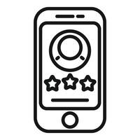 Find phone candidate icon outline vector. Personnel people search vector