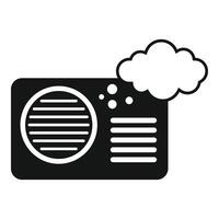 Smoked air conditioner icon simple vector. Device unit vector