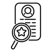 Search business person icon outline vector. Search team vector