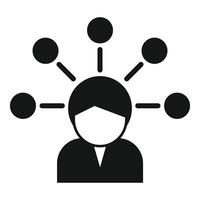 Search confused data icon simple vector. Business person vector