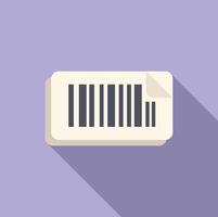 Bar code icon flat vector. Scan new product vector