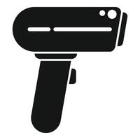 Bar code pistol icon simple vector. Box hand check vector