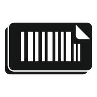 Bar code icon simple vector. Scan new product vector