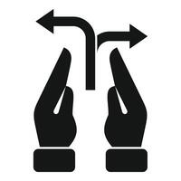 Take care of choice icon simple vector. Ambiguity reveal vector