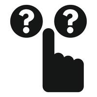 Question choice icon simple vector. Compact pointer vector