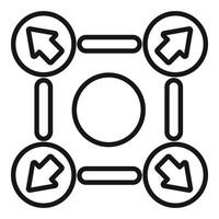 Ambiguity square icon outline vector. Business choice vector