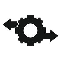 Gear choice icon simple vector. Ambiguity brain block vector