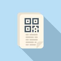 App cell paper code icon flat vector. Scanner cellular vector