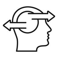 Brain mind ambiguity icon outline vector. Sign report vector