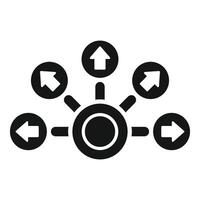Choice pointer icon simple vector. Online index variety vector