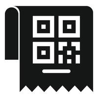 Scan paper device icon simple vector. Smart bar vector