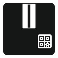 Parcel scan bar code icon simple vector. Sign pay cell vector