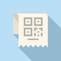 Scan paper device icon flat vector. Smart bar vector