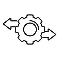 Gear choice icon outline vector. Ambiguity brain block vector