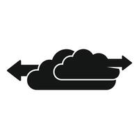 Cloud data ambiguity icon simple vector. Thinking choice vector