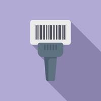 Smart bar code scanner icon flat vector. Quick response vector