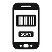 Scan bar code icon simple vector. Ticket pay label vector