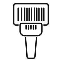 Smart bar code scanner icon outline vector. Quick response vector