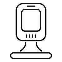 Scan device icon outline vector. Quick space coding vector