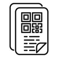 App cell paper code icon outline vector. Scanner cellular vector