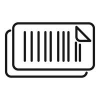 Bar code icon outline vector. Scan new product vector