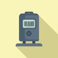 Ticket label app icon flat vector. Quick sign response vector