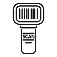 Scanner device icon outline vector. Connection sign scan vector