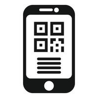 Scan phone code icon simple vector. Bar code smart vector