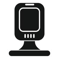 Scan device icon simple vector. Quick space coding vector