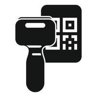 Scan device icon simple vector. Quick response vector