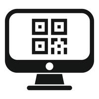 Scan bar code computer icon simple vector. Online receipt vector