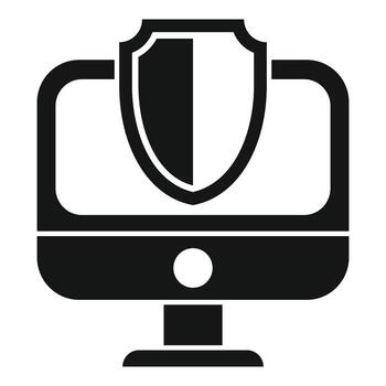 acceso proceso ordenador personal icono sencillo vector. monitor datos vector