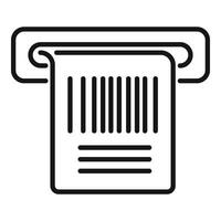 Bar code ticket icon outline vector. Scan receipt vector