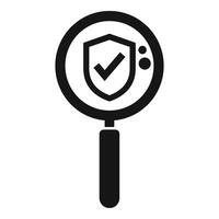 Search secured data icon simple vector. Privacy policy vector