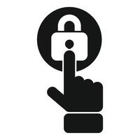 Lock data padlock icon simple vector. Breach information vector