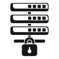 Lock server data icon simple vector. Privacy policy vector