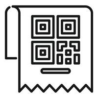 Scan paper device icon outline vector. Smart bar vector