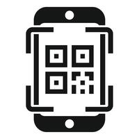 Scan smart check icon simple vector. Pay cell app vector