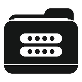 carpeta contraseña icono sencillo vector. datos seguro vector