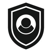 usuario datos proteger icono sencillo vector. llave en línea papel vector