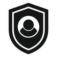 User data protect icon simple vector. Key online paper vector