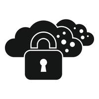 Cloud data protect icon simple vector. Legal key online vector