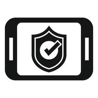 Approved secured data icon simple vector. Key online paper vector