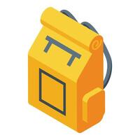 Backpack rucksack icon isometric vector. Courier sack vector
