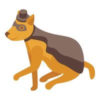 Dog party costume icon isometric vector. Specter animal vector
