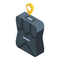 Gps tracker app icon isometric vector. Navigation data vector