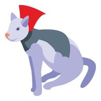 Pet costume vampire icon isometric vector. Creature canine vector