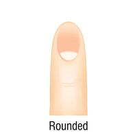 Rounded nail shape icon cartoon vector. Fashion farm vector