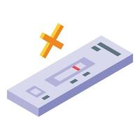 Corona negative test icon isometric vector. Medical care vector